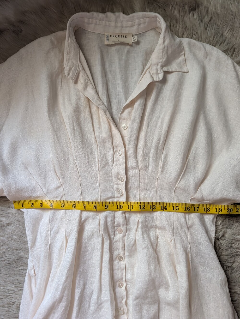 EUC Anthropologie Exquise The Tobie Linen Maxi Dress in White - Picture 10 of 13